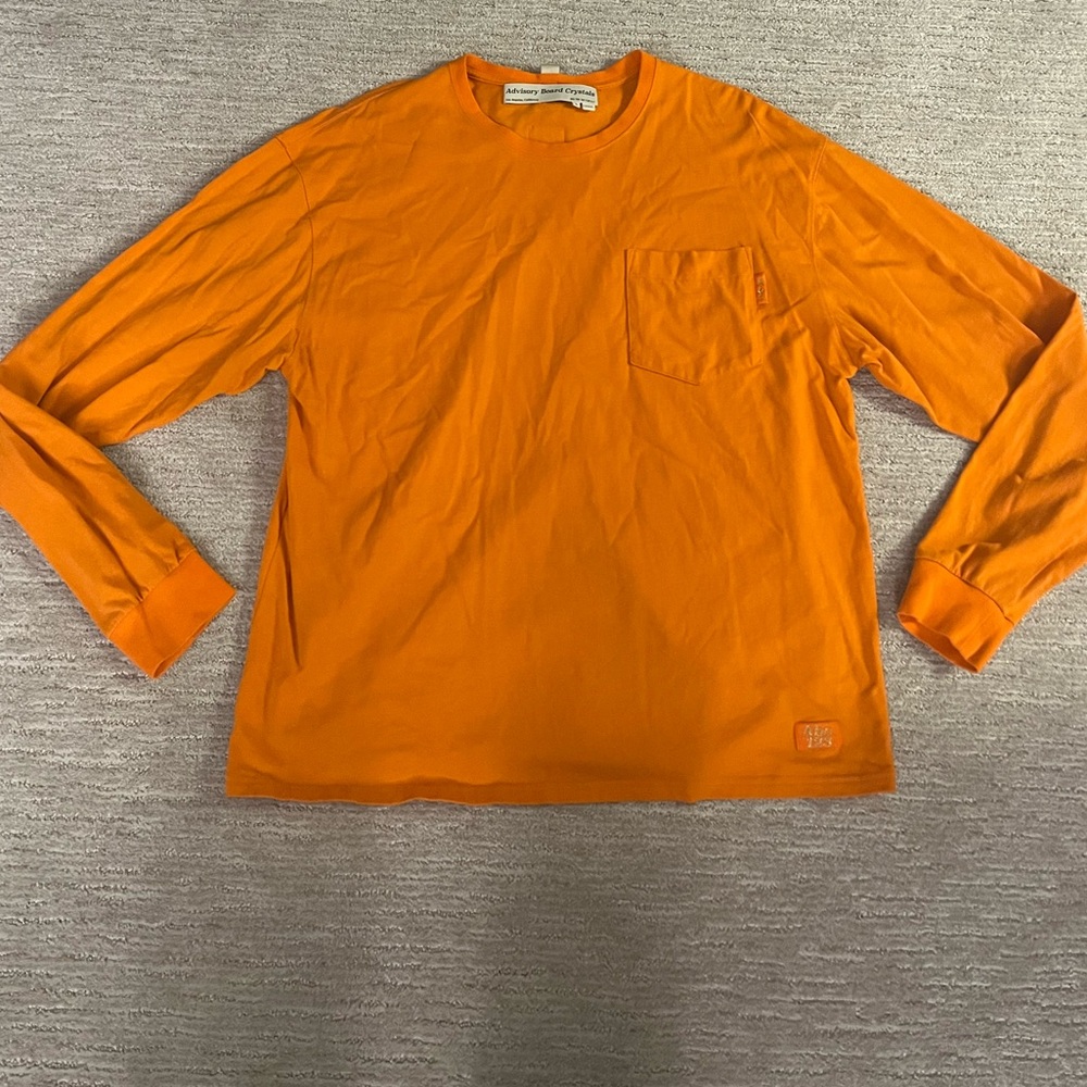 ADVISORY BOARD CRYSTALS Orange Long Sleeve Shirt Large